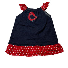 Load image into Gallery viewer, Girls stretch, denim casual dress, no size, armpit to armpit: 28cm, GUC, size 1-2, L: 43cm