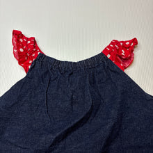 Load image into Gallery viewer, Girls stretch, denim casual dress, no size, armpit to armpit: 28cm, GUC, size 1-2, L: 43cm