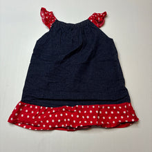 Load image into Gallery viewer, Girls stretch, denim casual dress, no size, armpit to armpit: 28cm, GUC, size 1-2, L: 43cm