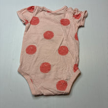Load image into Gallery viewer, Girls Tiny Little Wonders, pink cotton bodysuit / romper,flower, EUC, size 00,  