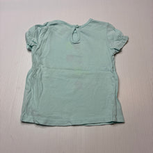 Load image into Gallery viewer, Girls Target, blue lightweight cotton t-shirt / top,bananas, GUC, size 00,  
