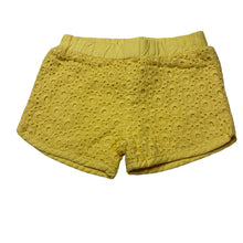 Load image into Gallery viewer, Girls Target, yellow broderie cotton shorts,elasticated, EUC, size 000,  