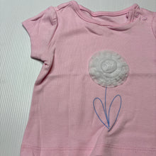 Load image into Gallery viewer, Girls Mix Baby, pink soft cotton t-shirt / top, flower, NEW, size 000,  