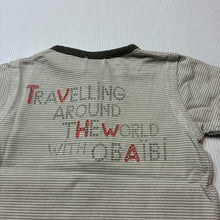 Load image into Gallery viewer, Boys Obaibi, striped cotton t-shirt / top, GUC, size 00,  