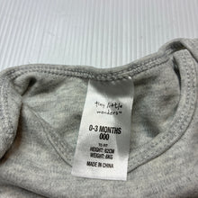 Load image into Gallery viewer, Boys Tiny Little Wonders, grey cotton bodysuit / romper, boat, FUC, size 000,  