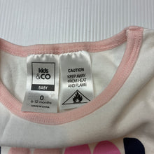 Load image into Gallery viewer, Girls Kids &amp; Co Baby, cotton long sleeve pyjama top, EUC, size 0,  