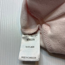 Load image into Gallery viewer, Girls Tiny Little Wonders, pink cotton beanie / hat, GUC, size 0000,  