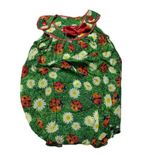 Load image into Gallery viewer, Girls Sprout, lightweight cotton romper, ladybirds, FUC, size 000,  