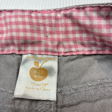 Load image into Gallery viewer, Girls Pumpkin Patch, grey linen / cotton shorts, adjustable, GUC, size 0,  