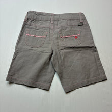Load image into Gallery viewer, Girls Pumpkin Patch, grey linen / cotton shorts, adjustable, GUC, size 0,  