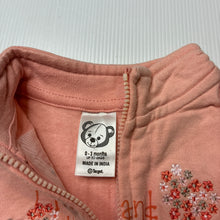 Load image into Gallery viewer, Girls Target, peach zip-up sweater, *discolouration*, FUC, size 000,  