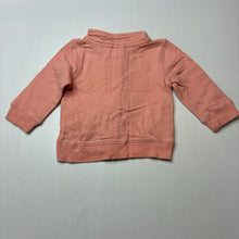 Load image into Gallery viewer, Girls Target, peach zip-up sweater, *discolouration*, FUC, size 000,  