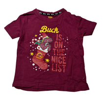 Load image into Gallery viewer, Unisex NRL Official, Brisbane Broncos cotton Christmas t-shirt, EUC, size 1,  