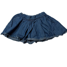 Load image into Gallery viewer, Girls Cotton On, blue chambray cotton skirt, adjustable, GUC, size 2,  