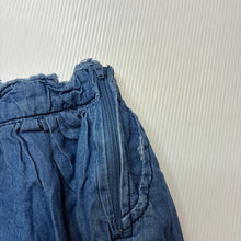 Load image into Gallery viewer, Girls Cotton On, blue chambray cotton skirt, adjustable, GUC, size 2,  