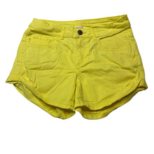 Load image into Gallery viewer, Girls H&amp;M, yellow stretch cotton shorts, W: 33.5cm across, EUC, size 13,  