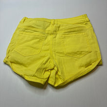 Load image into Gallery viewer, Girls H&amp;M, yellow stretch cotton shorts, W: 33.5cm across, EUC, size 13,  