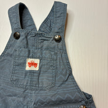 Load image into Gallery viewer, Boys Target, blue cotton overalls / shortalls, GUC, size 000,  