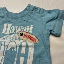 Load image into Gallery viewer, Boys Milky, blue cotton t-shirt / top,surf, GUC, size 000,  