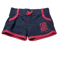 Load image into Gallery viewer, Girls Tiny Little Wonders, soft cotton shorts,elasticated, GUC, size 00,  
