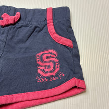 Load image into Gallery viewer, Girls Tiny Little Wonders, soft cotton shorts,elasticated, GUC, size 00,  