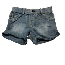 Load image into Gallery viewer, Girls Tiny Little Wonders, soft knit denim shorts, FUC, size 00,  