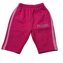 Load image into Gallery viewer, Girls Frozen, pink fleece lined track / sweat pants, EUC, size 00,  