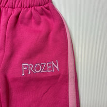 Load image into Gallery viewer, Girls Frozen, pink fleece lined track / sweat pants, EUC, size 00,  
