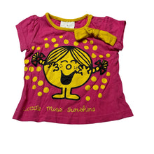 Load image into Gallery viewer, Girls Mr Men, Little Miss Sunshine cotton t-shirt / top, GUC, size 0,  