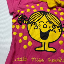 Load image into Gallery viewer, Girls Mr Men, Little Miss Sunshine cotton t-shirt / top, GUC, size 0,  