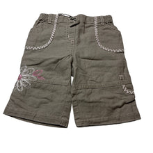 Load image into Gallery viewer, Girls Next, stone linen / cotton pants, elasticated, GUC, size 000,  