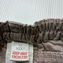 Load image into Gallery viewer, Girls Next, stone linen / cotton pants, elasticated, GUC, size 000,  