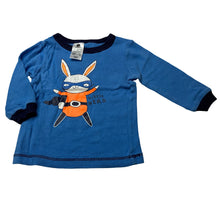 Load image into Gallery viewer, Boys Dymples, blue cotton pyjama top, hero, GUC, size 0,  