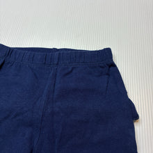 Load image into Gallery viewer, Girls Dymples, navy stretchy ruffle leggings / bottoms, EUC, size 000,  