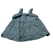 Load image into Gallery viewer, Girls Tiny Little Wonders, blue chambray cotton summer top, EUC, size 000,  