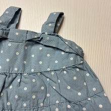 Load image into Gallery viewer, Girls Tiny Little Wonders, blue chambray cotton summer top, EUC, size 000,  