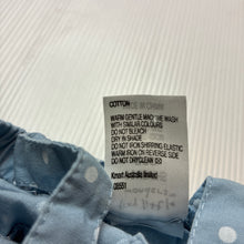 Load image into Gallery viewer, Girls Tiny Little Wonders, blue chambray cotton summer top, EUC, size 000,  