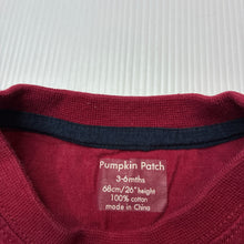 Load image into Gallery viewer, Boys Pumpkin Patch, maroon cotton t-shirt / top, EUC, size 00,  