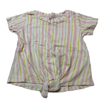Load image into Gallery viewer, Girls Anko, striped cotton tie front t-shirt / top, GUC, size 1,  