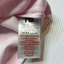 Load image into Gallery viewer, Girls Mothercare, pink soft cotton t-shirt / top, fish, EUC, size 000,  