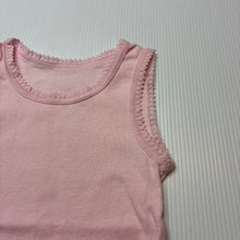 Load image into Gallery viewer, Girls Marquise, pink soft cotton singlet top, EUC, size 000,  