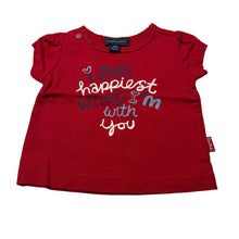 Load image into Gallery viewer, Girls Pumpkin Patch, red cotton t-shirt / top, EUC, size 0000,  