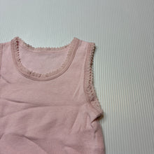Load image into Gallery viewer, Girls Marquise, pink soft cotton singlet top, EUC, size 000,  