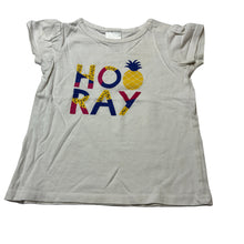 Load image into Gallery viewer, Girls Target, white cotton t-shirt / top, FUC, size 00,  