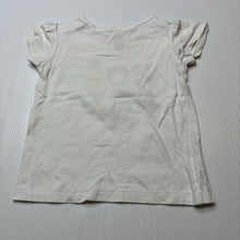Load image into Gallery viewer, Girls Target, white cotton t-shirt / top, FUC, size 00,  