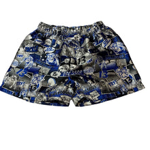 Load image into Gallery viewer, Boys NRL Supporter, Canterbury Bulldogs lightweight pyjama / boxer shorts, GUC, size 3,  
