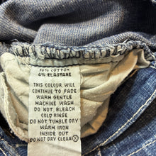 Load image into Gallery viewer, Girls Minihaha Baby, blue stretch denim bootcut jeans,elasticated, GUC, size 0,  