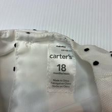 Load image into Gallery viewer, Girls Carter's, lined black &amp; white tulle party dress, GUC, size 1-2, L: 45cm