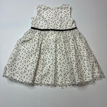Load image into Gallery viewer, Girls Carter's, lined black &amp; white tulle party dress, GUC, size 1-2, L: 45cm