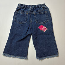Load image into Gallery viewer, Girls Now, vintage blue denim jeans,elasticated, GUC, size 0,  